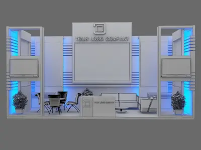 Booth Exhibition Stand a450 3D model