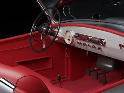 Nash Healey Pininfarina Roadster 1952-1953 Rigged 3D model