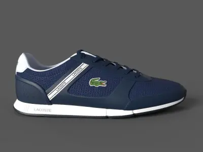 Lacoste Menerva Sport Sneakers-NavyWhite Low-poly 3D model