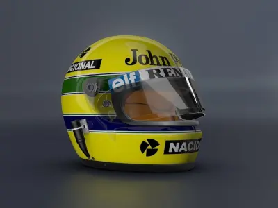 1985 Ayrton Senna Championschip Race Helmet  3D model