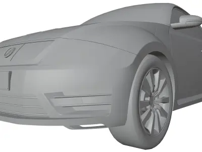 Beetle german car unbranded 3D model