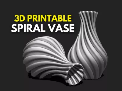 Spiral Vase 01 - Modern Home Decor - Flower Pot DIY - Table Vase 3D print model