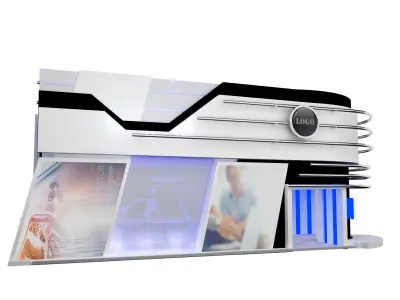 Exterior Design Tent Exhibition Stand a540a 3D model