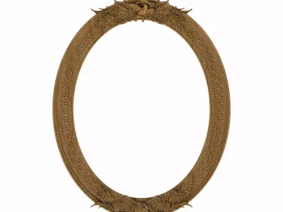 Carved picture frame STL 3D model