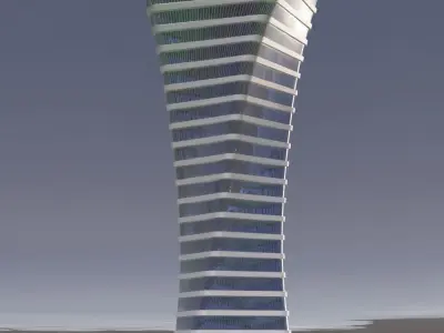 sky scraper building Low-poly 3D model