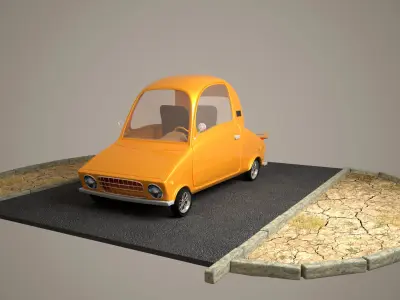 Cartoon car 3D model