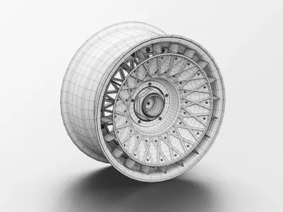 BBS E57 Turbofan 17in Wheel Porsche 935 3D Model 3D model