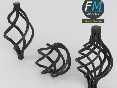 Forged steel baskets 3D model