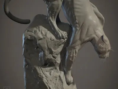 PROWLING PUMA 3D print model 3D print model