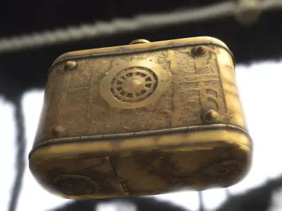 Steampunk Clockwork Flask Low-poly 3D model