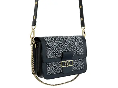 Louis Vuitton Dauphine Bag Black 1854 3D model