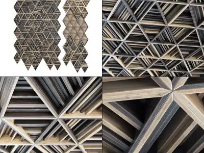 Ceiling parametric Triangle rail n3  3D model