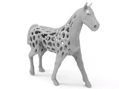 Horse Statue Low-poly 3D model