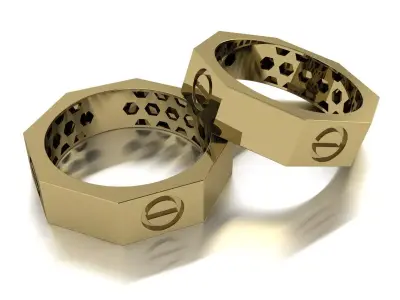 Brand Ring Nail Jewelry  3D print model