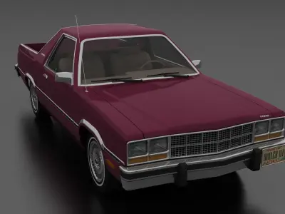 Durango Coupe Utility Pickup 1979 Low-poly 3D model