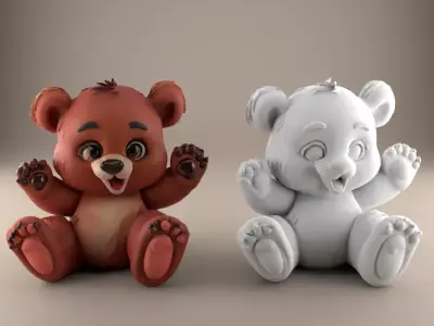 Cute Bear STL File - 3D Model for Decoration Gift 1 3D print model
