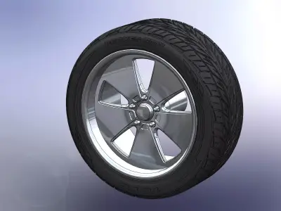 Custom wheels US Mags Whittier for your scale model 3D print model