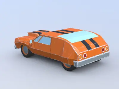 Muscle Car - Stylized Race Car Pack Low-poly 3D model