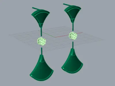 luxury jewelry earring je0100 3D print model