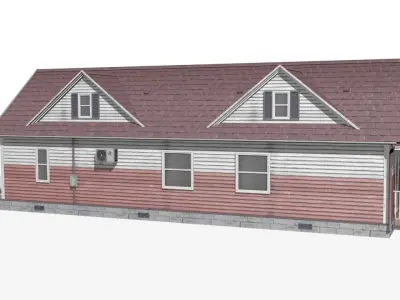 House Low-poly 3D model 11