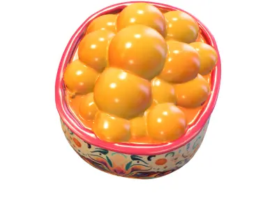 Day of the Dead Skull Candy Bowl Low-poly 3D model