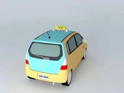 Nissan Moco/Suzuki MR Wagon Taxicab Free 3D model