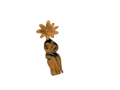 Ceramic Flower Sculptures - Cazamic 3D model