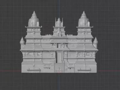 Old Hindu Temple 3D Model Pack  Stylized Realism Low-poly 3D model