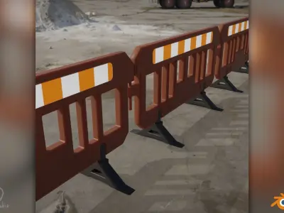 Fence Barricade Pack 3D model