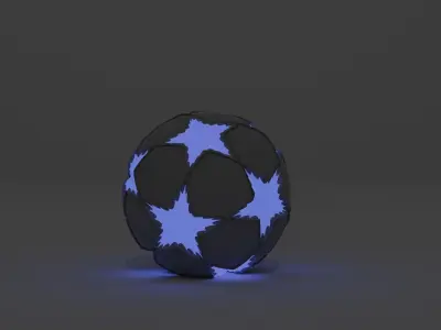 champions league ball Low-poly 3D model