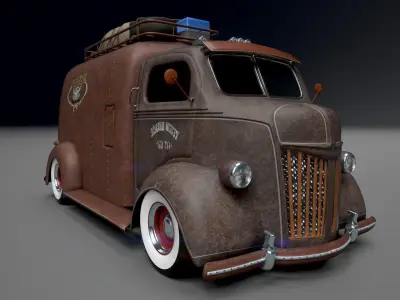 Food Truck Oldschool 3D model