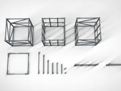 Metal truss 1 3D model