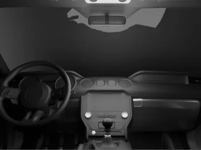 Ford Mustang 2015 Low-poly 3D model