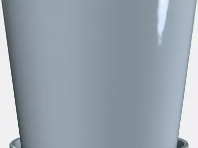 CITRUSFRUKT flower pot with saucer 3D model