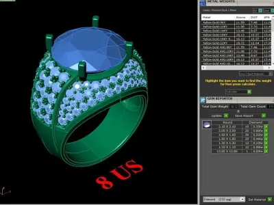 Luxury Men Rings Designs 6MR054 3D print model