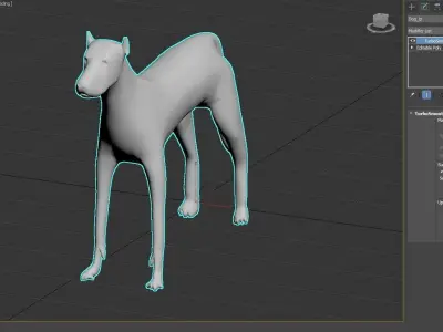 Low poly dog Low-poly 3D model order