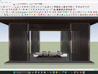 MINIMALIST PARGOLA 3D MODEL 3D model