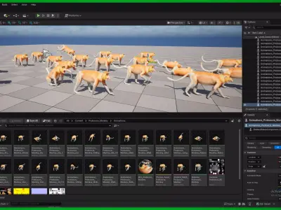 Proboscis Long Nosed Monkey Male Low-poly 3D model