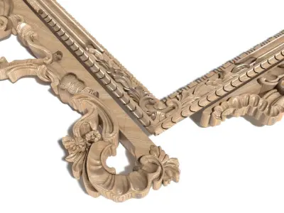Frame-032 gold ornate frame 3D model