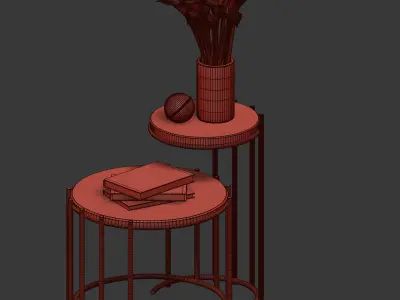 Messina Nesting Side Tables West Elm 3D model