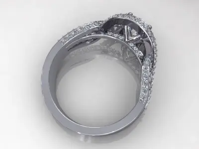 Great Twist Diamond Ring 3D print model