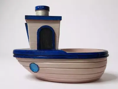 Benchy boat spiral washing bowl for kitchen 3D print model