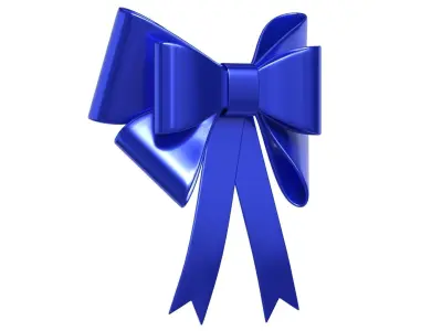 Christmas Bow Ribbon 12 Low-poly 3D model