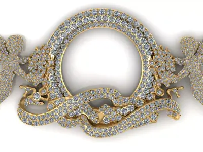 Pendant with Angels 3D print model