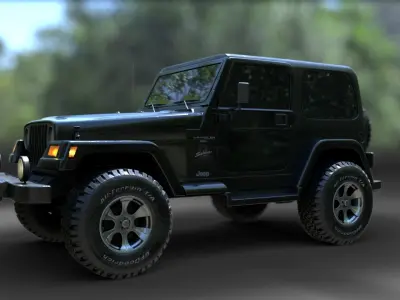 1998 Jeep Wrangler Sahara 3D model