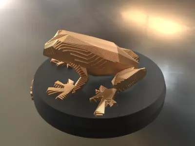 Parametric Frog Low-poly 3D model