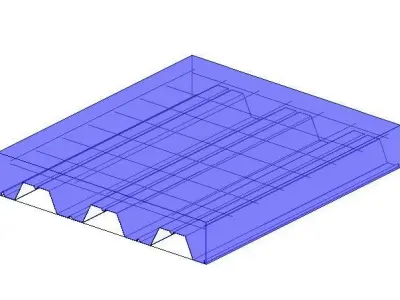 Losa Steel Deck ALCOR 75 - Steel Deck Slab ALCOR 75 3D model