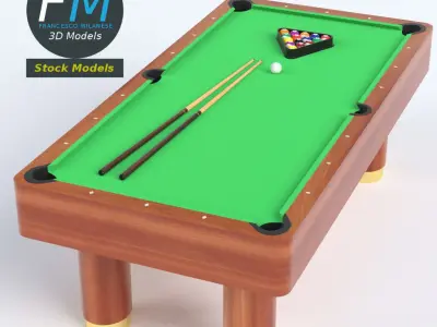 Billiard pool table 3D model