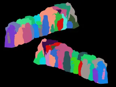 Stone Black Light Cave - Mountain 02 3D model