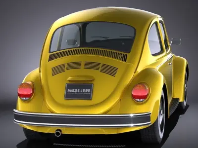 Volkswagen Beetle 1980 VRAY 3D model